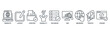 © HRF07 - Web Design icon set vector concept with icon of wibesite, layout, content, usability, database, seo, browser, traffic, coding