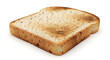 © agil - Close-up studio shot of a single slice of toasted bread with a golden-brown crust.