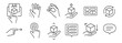 © Hubba Bubba - Augmented reality outline icon set. ar, interactive, gesture, touch, interface icons