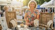 © Luz - Jewelry vendor selling handmade necklaces earrings and bracelets at outdoor craft fair market event show