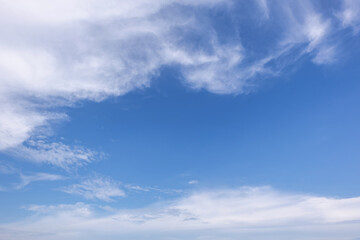 Wall Mural - clear blue sky background,clouds with background, blue sky background with tiny clouds. white fluffy