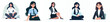 © NineteenVisualStudio - Confident Businesswoman Sitting – Modern Flat Style Female Character Vector Set