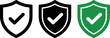© ilyas_pinda_ala - Security shield check mark icon vector protection and approved