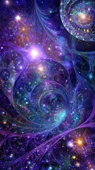 Wall Mural - Abstract Cosmic Galaxy Digital Art