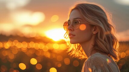 Wall Mural - Realistic Light Flare Transition with Glowing Bokeh and Sun Flare Effects for Cinematic Video Editing