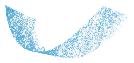 Light blue crayon brush stroke isolated on transparent background