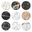 © Subhan - Set of various modern round Marble on isolated transparent cutout PNG Background