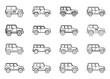 © BRISTY - set of offroad jeep line art vector design