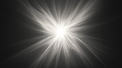 Wall Mural - radiant burst in a deep cosmic void, golden beams expanding from a central luminous point