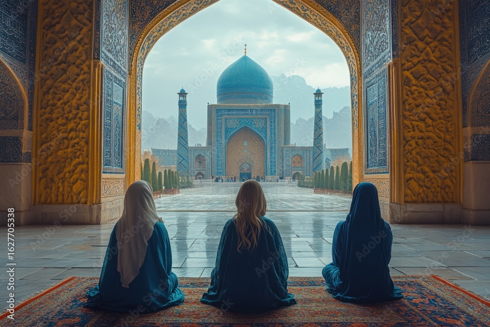 Harmony of tradition and modernity in Islamic culture Stock Photo ...