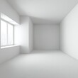 © Aira - Empty, minimalist white room with window