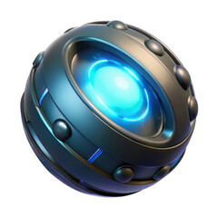 Wall Mural - 3d futuristic energy core isolated on transparent background