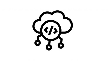 cloud minimalist line animation