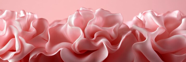 Poster - Dreamy Pink Silk Fabric Waves with Soft Gradients and Abstract Textures for Elegant Background Art