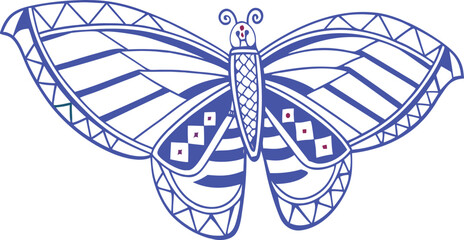 butterfly design with colorful pattern