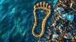 © DesignStateofTheArt - Footprint of plastic waste in the ocean