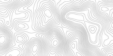 Poster - Abstract topographic map with  black contour lines white background, illustrating elevation changes across the terrain. and modern design	
