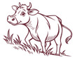© Rina - Modern Cow Vector Logo Design for Farm BrandingMinimalist Cow Head Logo Vector for Dairy BusinessCreative Cow Silhouette Logo for Agriculture and Livestock