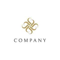 Wall Mural - Luxury vintage jewelry logo template design with creative idea with abstract ring shape. Logo for jewelry shop,business,company,fashion.