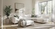 © NurUl - Modern Living Room Interior with White Sofa and Natural Light