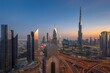 © Andrei Antipov - Dubai Skyline at Sunset with Burj Khalifa and City Lights – AI generated