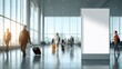 © rama - Blank billboard in an airport terminal.