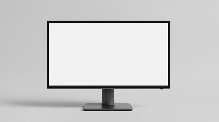 Computer Monitor with white blank screen Mockup