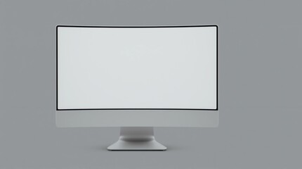 Computer Monitor with white blank screen Mockup