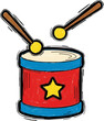© Jinnam - Childs Drawing of a Toy Drum