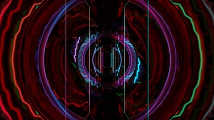 Wall Mural - abstract background 3d animation shiny glass and metal reflective objects movement rotation play of 
