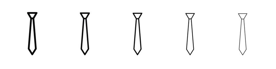 Tie icon logo. Black line icon, vector illustrations.