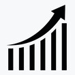 © MAYENUDDIN - Black rising arrow graph icon symbolizing growth progress success and positive financial performance