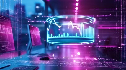 The monitors display rapidly updating data streams