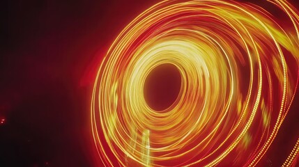 Poster - Vibrant Swirling Lights Creating Abstract Circular Patterns