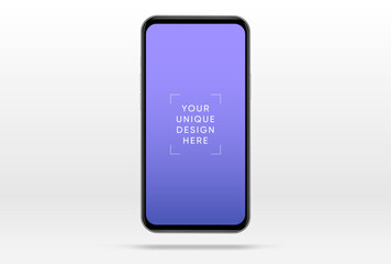 Poster - realistic smartphone mockup. mobile phone vector with isolated on white background. device front vie