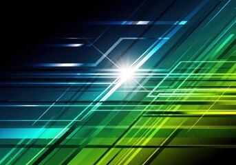 Poster - Dynamic convergence, light trails of modern technology and digital speed