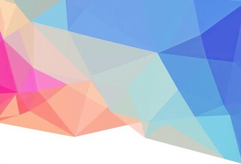 Wall Mural - Abstract colorful gradient triangle pattern on white background , technology, business