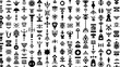 © Nu - Monochrome African Tribal Symbols Pattern with Repeating Designs for Cultural and Artistic Inspiration
