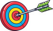 © Peer - Illustration of an arrow hitting the center of a colorful target board