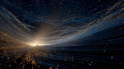 Wall Mural - starry celestial pathway: a breathtaking cosmic panorama unfolds, showcasing a luminous trail of sta