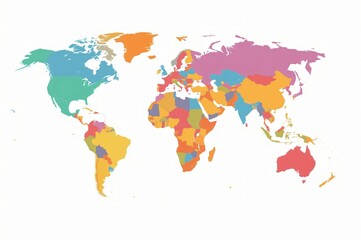  Global pastel map, countries, continents, world, background, infographic, illustration, data visualization