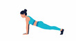 © S-DESIGN - Woman performing a plank exercise, promoting fitness and health.