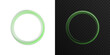© Felicety - Abstract glowing light rings in neon green color. Futuristic motion circle for digital artwork, high-tech banners, gaming UI, space-inspired backgrounds and illuminated particle effects.