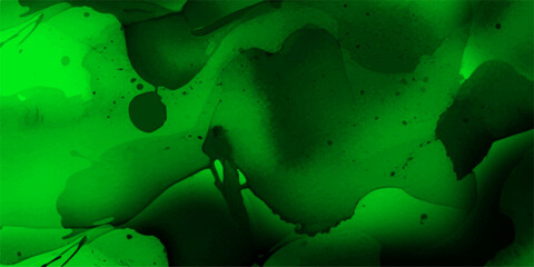 Wall Mural - abstract green watercolor ink painting with smooth, fluid gradients and organic flow. dark and light