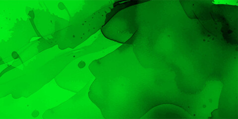 Wall Mural - abstract green watercolor ink painting with smooth, fluid gradients and organic flow. dark and light