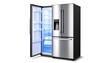 © Bayu - Modern refrigerator open, lit interior