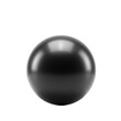 © Martti - Perfectly spherical weighted stability ball, 15cm, matte black/silver, smooth, polished, subtle reflection, isolated on transparent studio background, sharp focus, deep depth of field, commercial