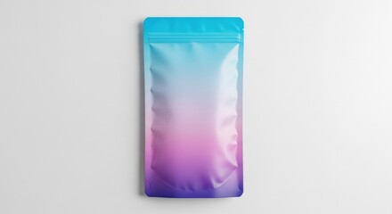 Gradient aesthetic pouch package, elegant package design and vibrant color gradients, premium