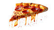 © Yasir Ghafoor - Delicious pepperoni pizza slice with melting cheese, food photography on transparent background