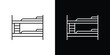 © iconic - Bunk bed icon vector illustration sign symbol. linear design